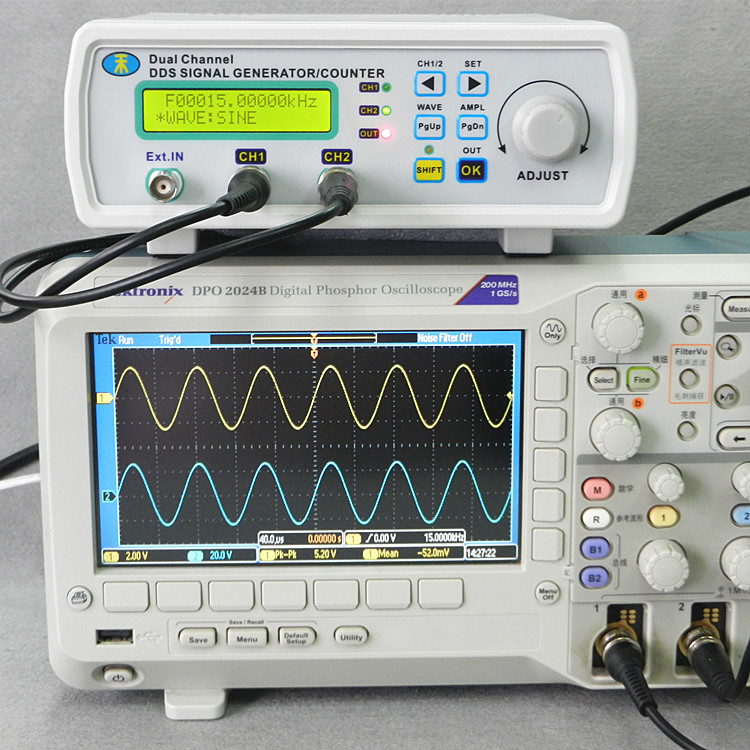 ２チャンネルDDC方式ファンクションジェネレータ(25MHz)