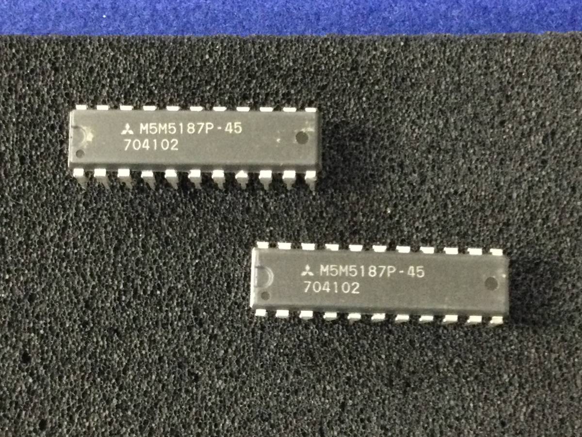 M5M5187P-45【即決即送】三菱 64K x 1 25 ns CMOS スタティック RAM [AZTp11-8-21/284234] Mitsubishi SRAM ２個_画像2