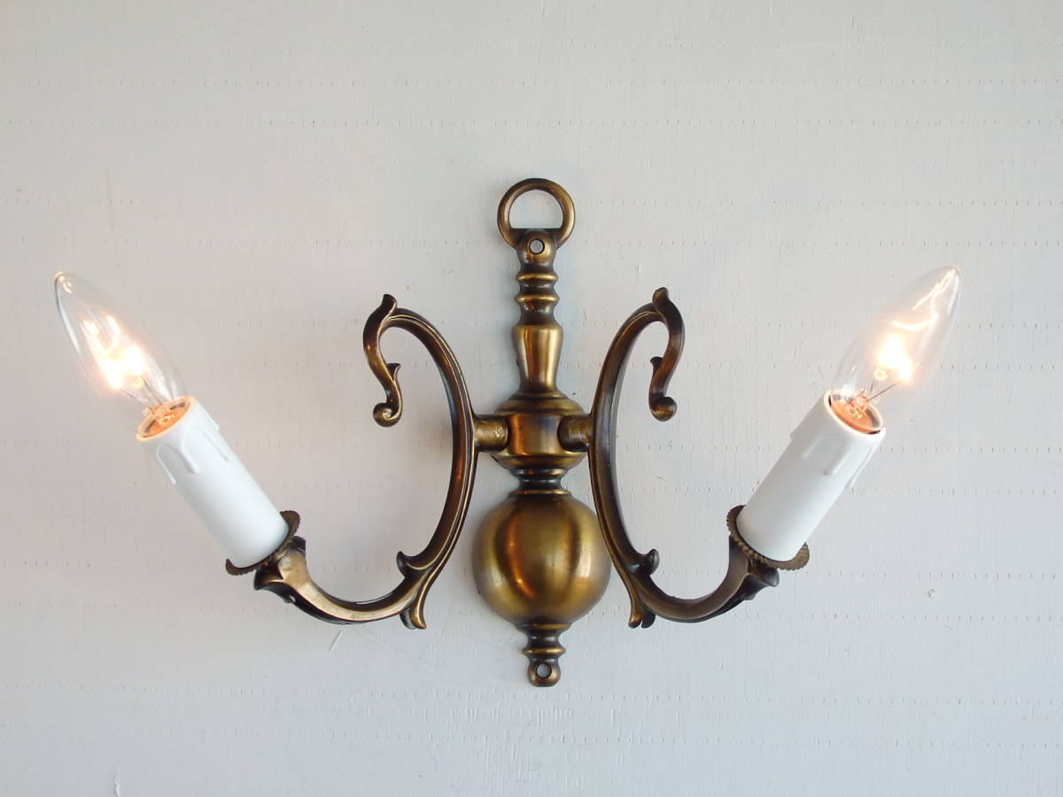  France antique bracket with lamp 2 light lamp light wall attaching wall .. city candle Gold lighting 