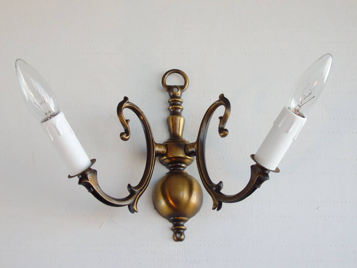  France antique bracket with lamp 2 light lamp light wall attaching wall .. city candle Gold lighting 