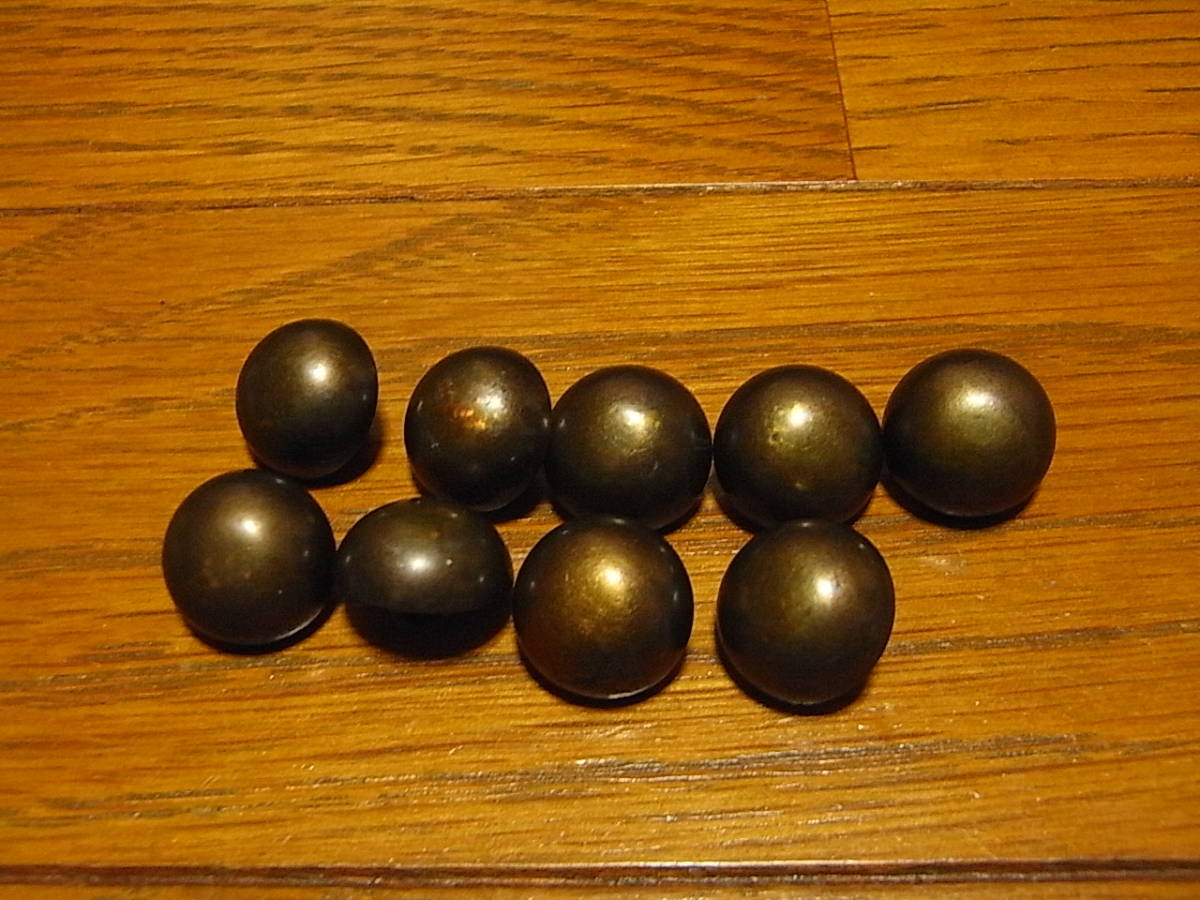 rare brass button metal button diameter 15mm 9 piece set secondhand goods leather craft American Casual Work 