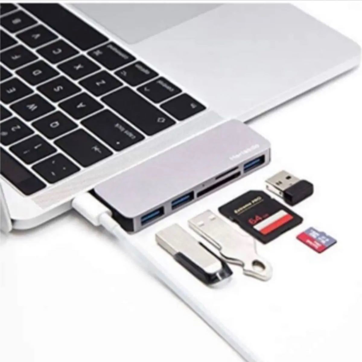 USB C ハブ 5-IN-1 USB C ハブ 3つUSB 3.0 ポート