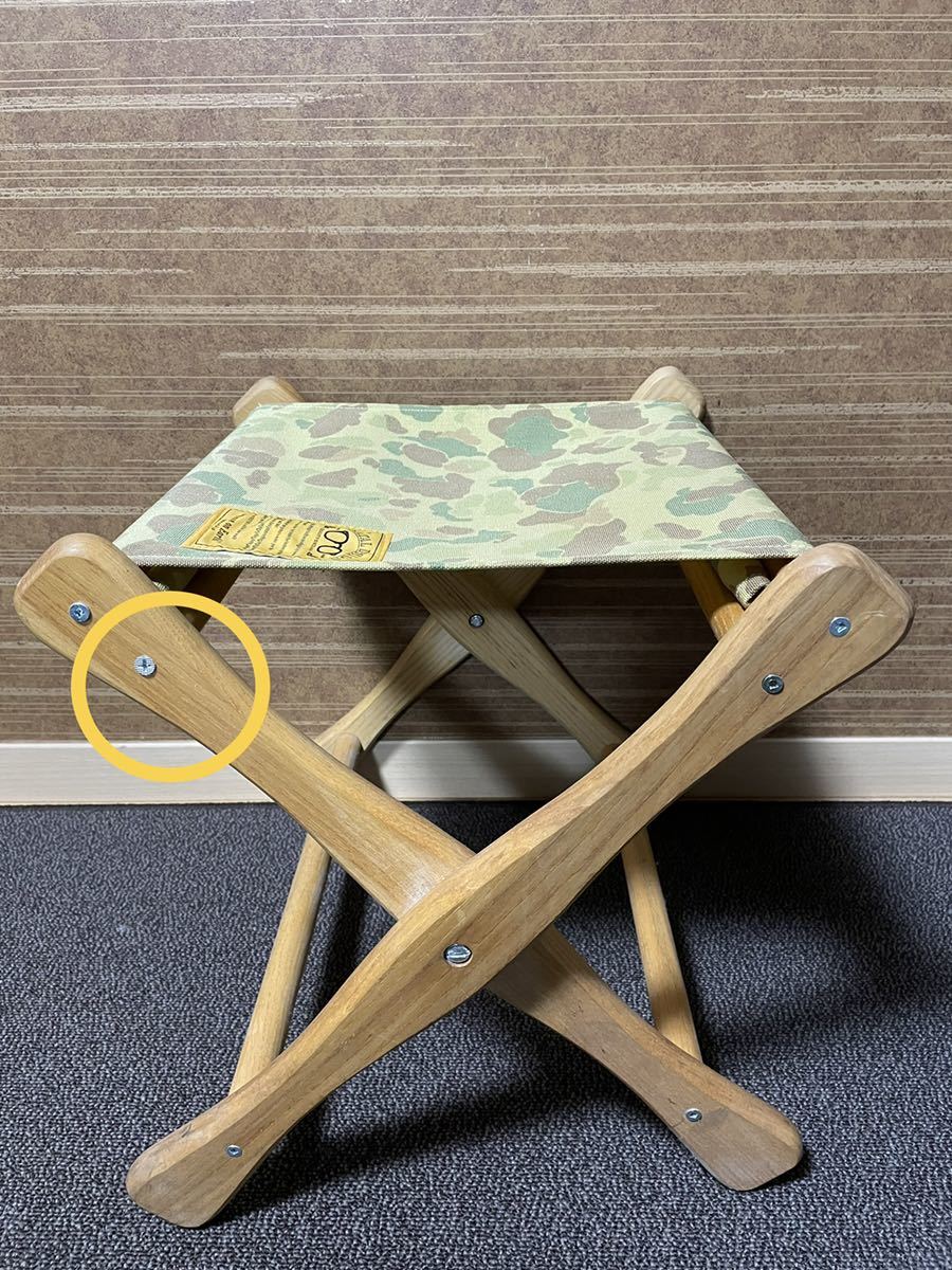 【希少!!】NATAL DESIGN EI STOOL CHAIR CAMO ネイタルデザイン スツール カモフラ 【超激レア】キャンプ 折り畳み椅子_画像5