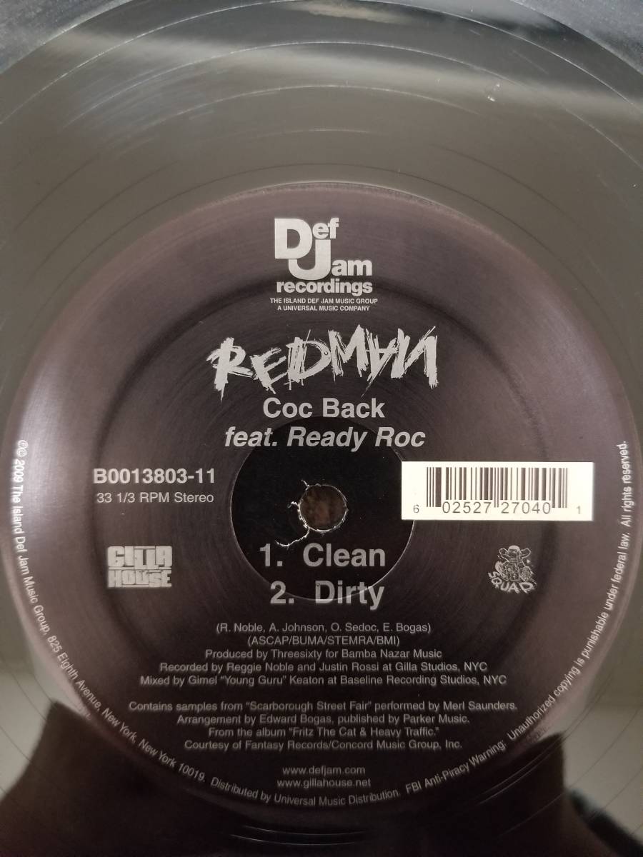 【中古LP】12インチ REDMAN / COC BACK　　 輸入盤_画像2