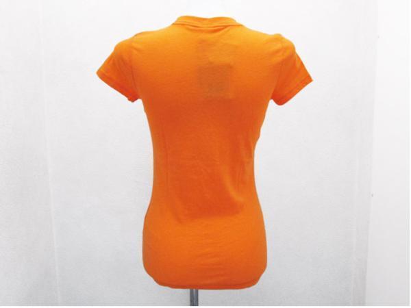 Hollister ロゴ貼付け半袖Tシャツ 橙色オレンジ レディースXS / USホリスターTee女性_画像2