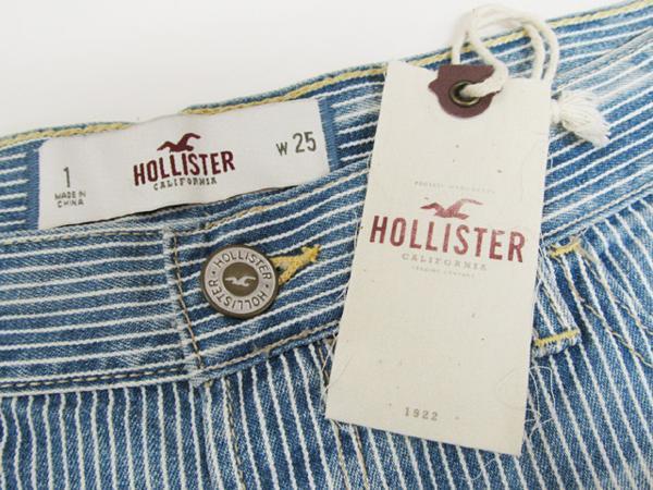 Hollister ヒッコリーダメージ ホットパンツ レディース サイズ1 (W25) / USホリスター女性 ショートパンツ_画像6