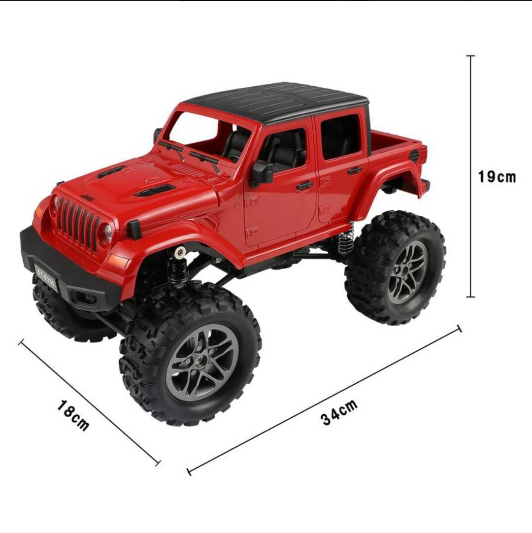 JEEP ラングラー　wrangler ラジコンカー　レッド　1/14 オフロード　2.4GHz SUV 　おもちゃ　大人　子供　RC　大きい