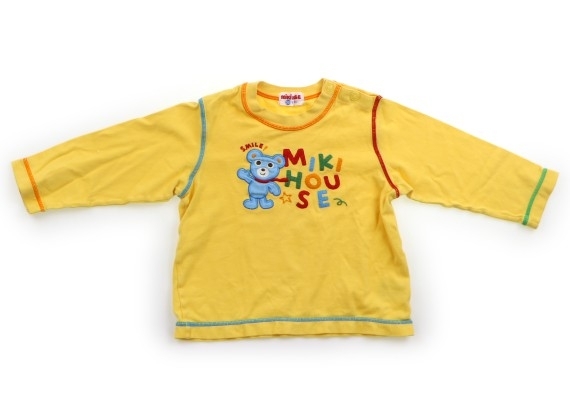ミキハウス miki HOUSE Tシャツ・カットソー 90 男の子 黄色・アルファベット・クマ 子供服 ベビー服 キッズ（831191）