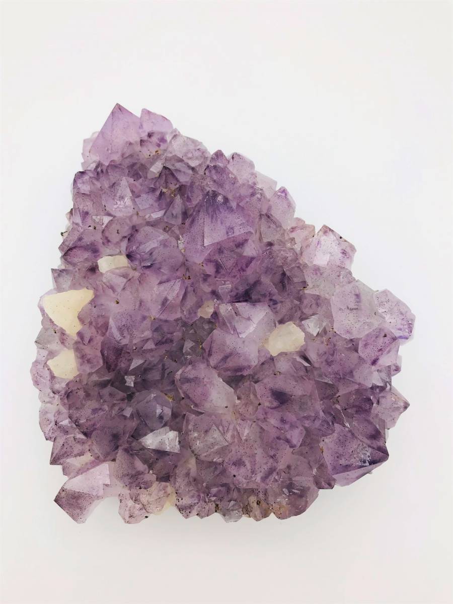 （R3-0418）アメジスト　カルサイトオンアメジスト　紫水晶　カルサイト　天然石　置物　ペーパーウェイト_画像8
