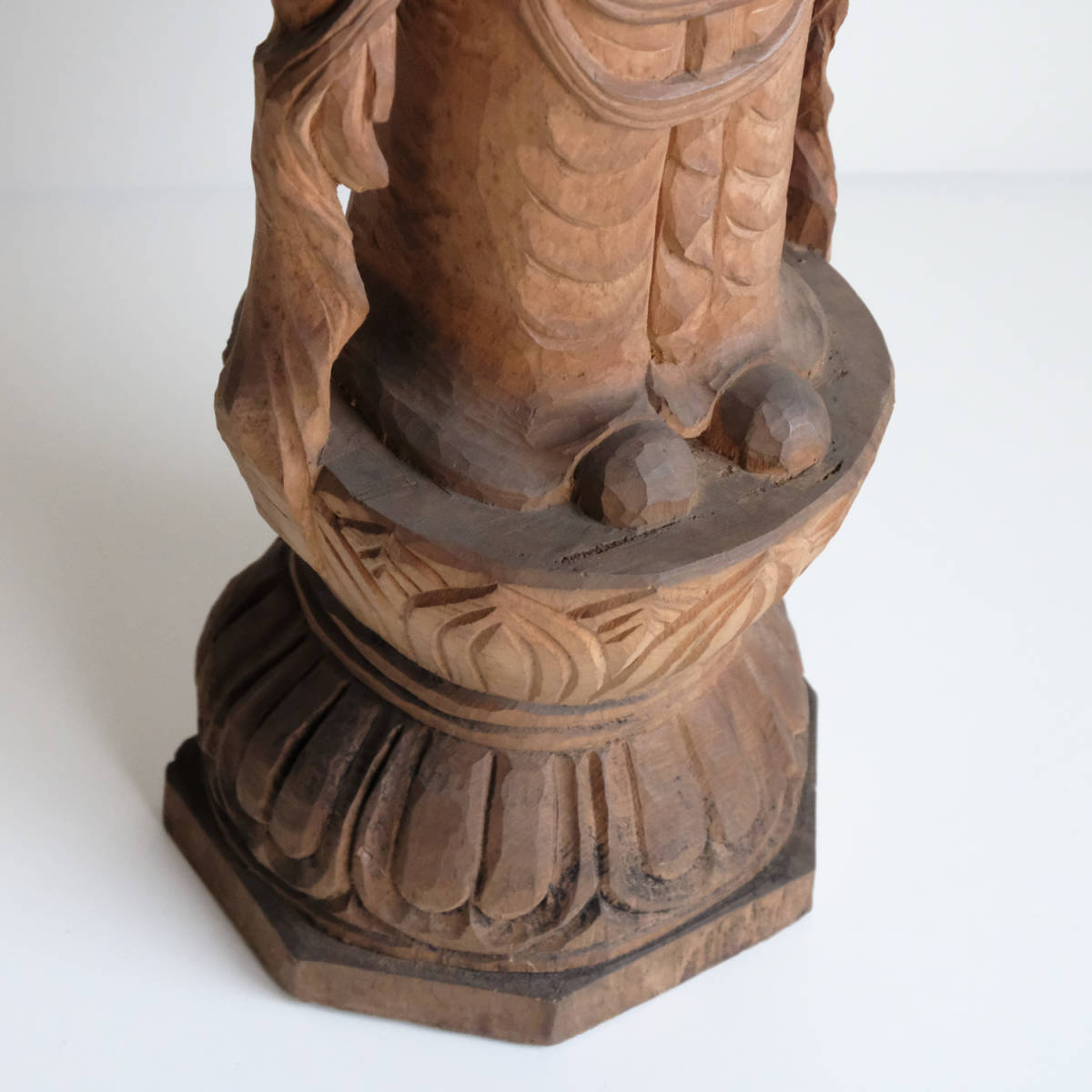 仏像 菩薩 木製彫刻 木彫り 民芸 高さ約55cm 仏教美術_画像7