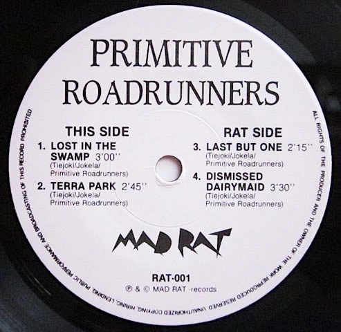 廃盤 EP ★ 入手困難!!! 超人気な 激レア盤 !!!!! ★ 1st Single デビュー盤 ★ PRIMITIVE ROADRUNNERS ★ サイコビリー ネオロカビリー_画像3