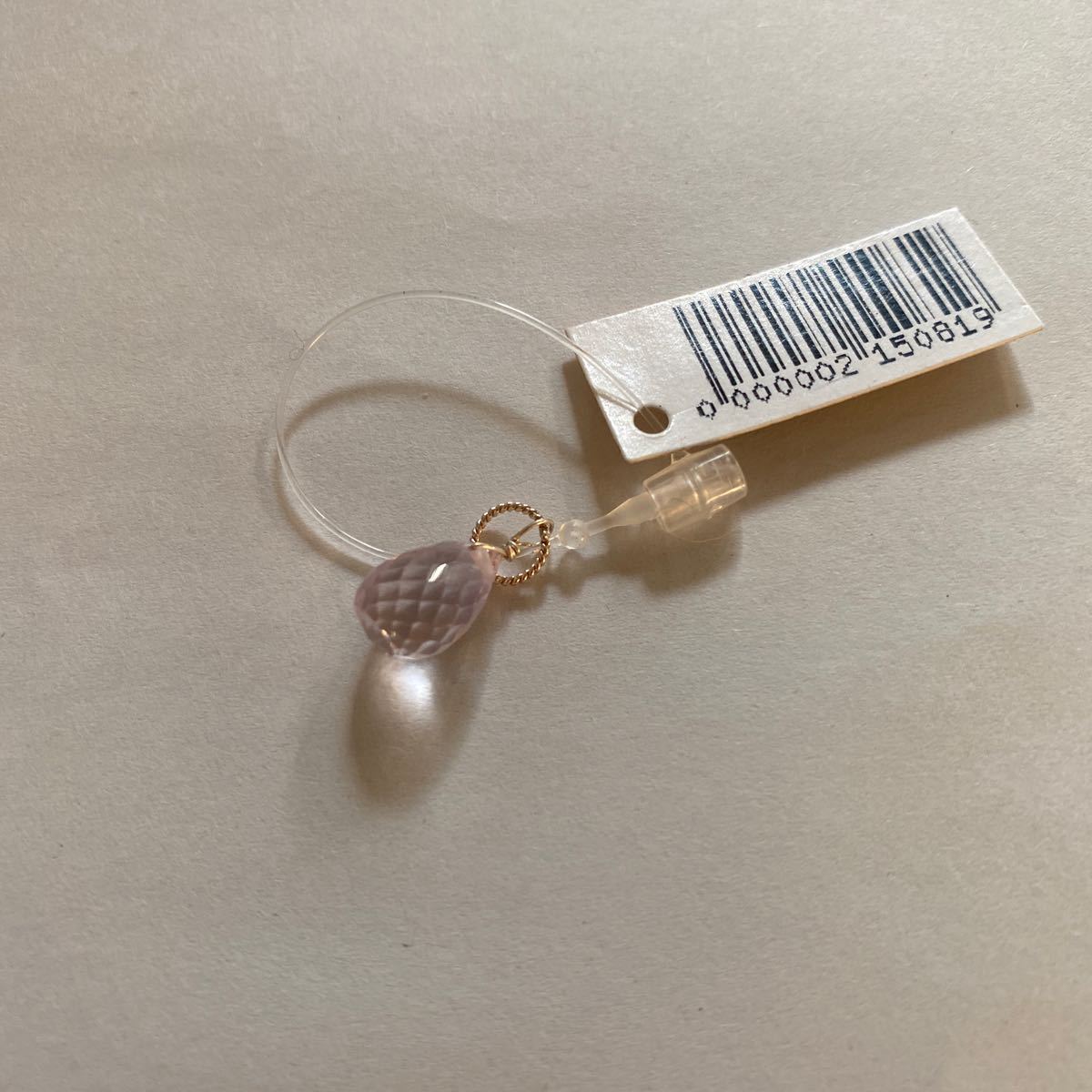  натуральный камень подвеска с цепью детали бисер розовый аметист +SV камень примерно 9× ширина примерно 7mm Power Stone Pink amethyst charm gemstone. type cut 