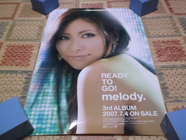 )　melody.　【　READY TO GO!　ポスター　♪美品　】　※管理番号555_画像1