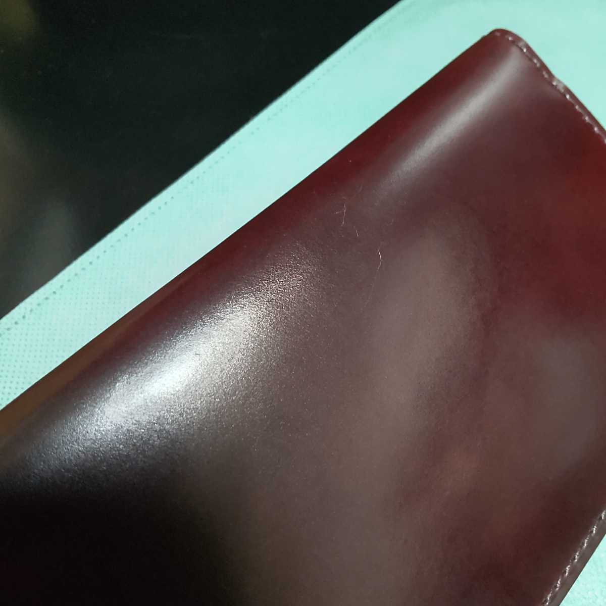 GANZO SHELL CORDOVAN 2 (シェルコードバン2)マチ無し長財布 定価97900