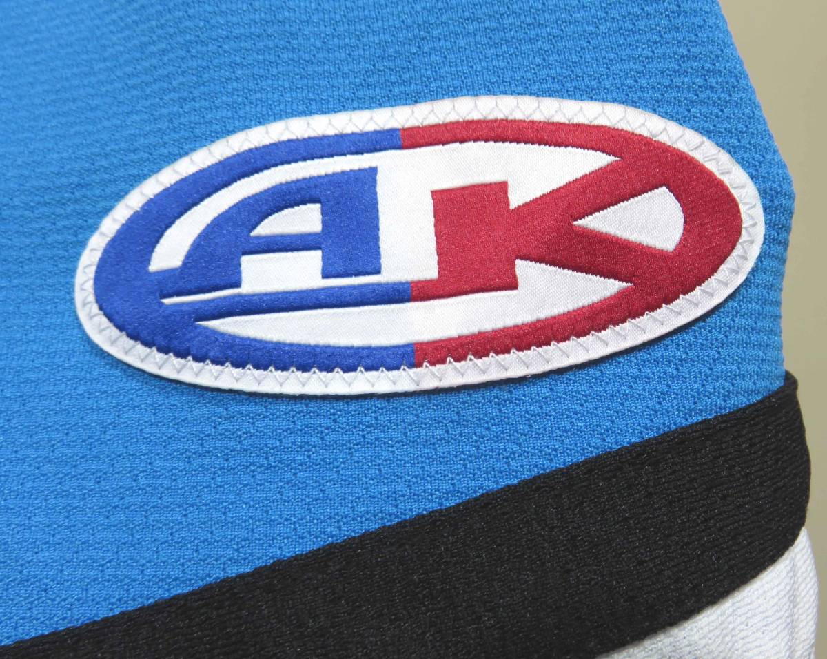 海外XL空黒白■古着☆正規品AK(Athletic Knit）アイスホッケーシャツ　長袖ユニフォームIce Hockey Jersey◆練習　実践　本格派◆アメリカ