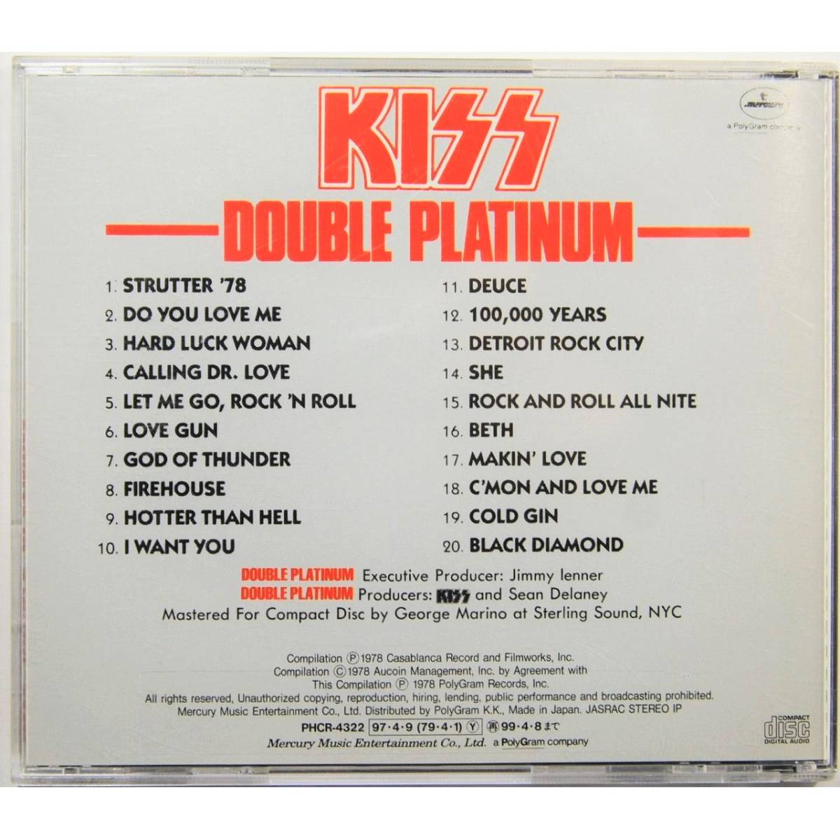 Kiss / Double Platinum *kis/ двойной * платина * paul (pole) * Stanley / Gene * Symons * записано в Японии *