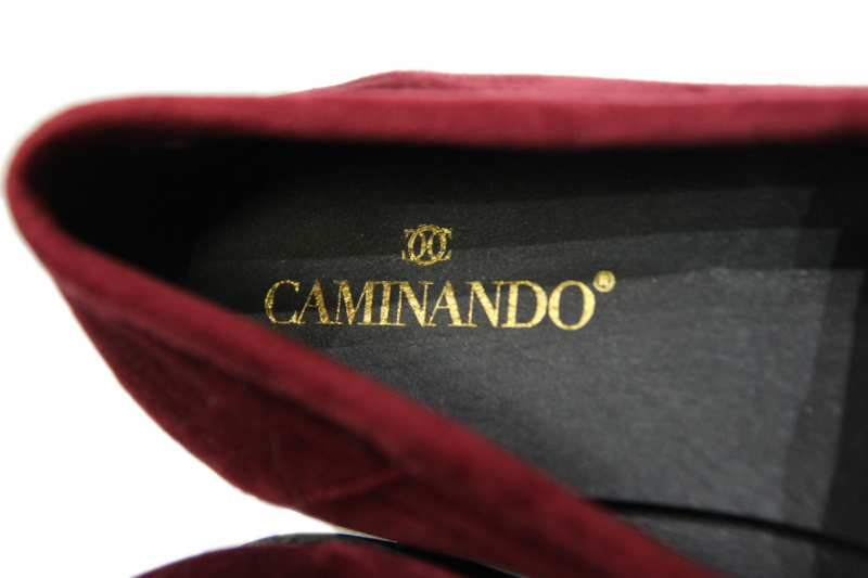 新品 CAMINANDO (カミナンド) ベルベット ビットローファー シューズ / US７ / 2５～25.5cm / バーガンディー_画像4