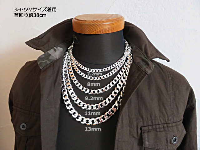 喜平チェーン 6面カット 9.2mm 60cm シルバー925 ネックレス
