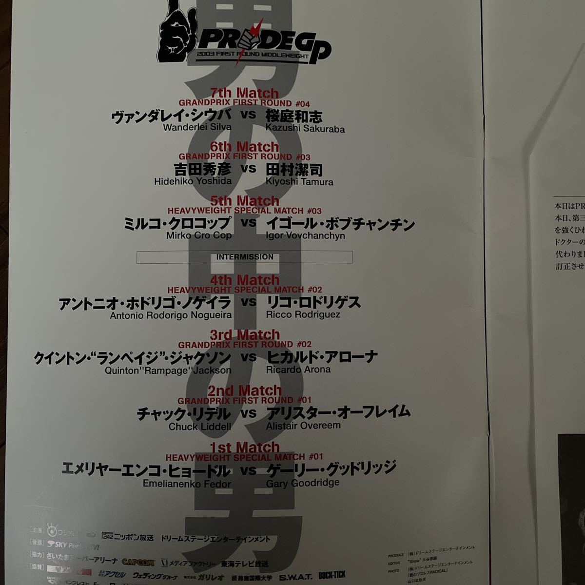 ■PRIDE　●PRIDE GRAND PRIX 2003　吉田秀彦VS田村潔司　◇2003.8.10さいたまスーパーアリーナ　f