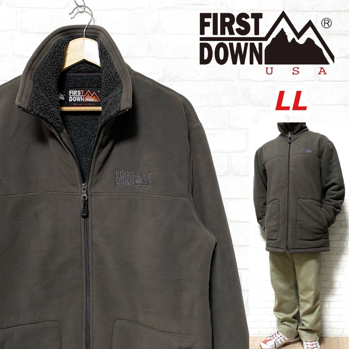 FIRST DOWN ファーストダウン 肉厚 フリースジャケット 裏ボア 水甚