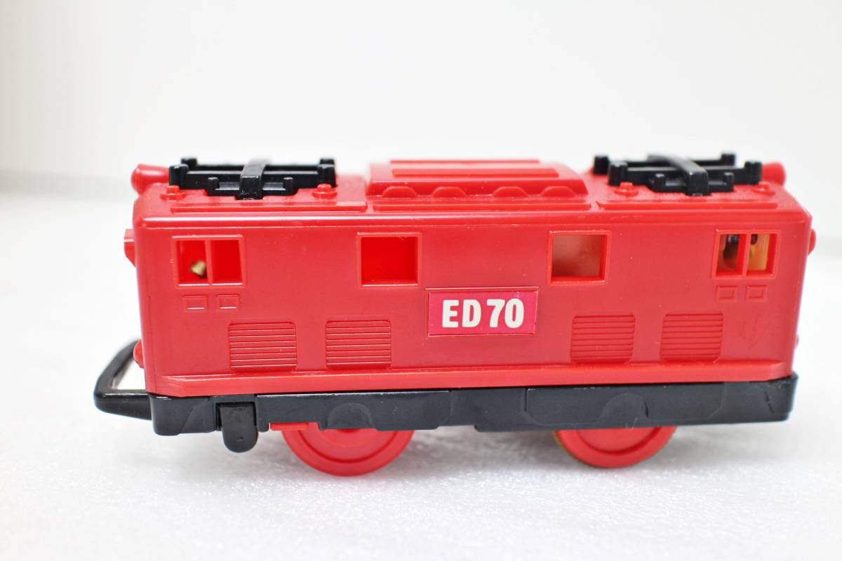 TOMY Tommy .... Plarail ED-70..... set first generation stone charcoal * material tree attaching vehicle red out of print that time thing 1976 ultra rare super rare illusion 