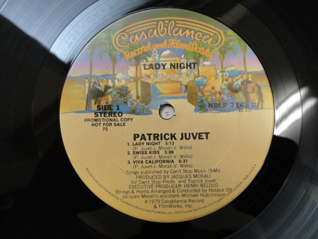 Patrick Juvet - Lady Night オリジナル原盤 US PROMO盤 LP DANIEL WANGプレイ Swiss Kiss 収録 視聴_画像3