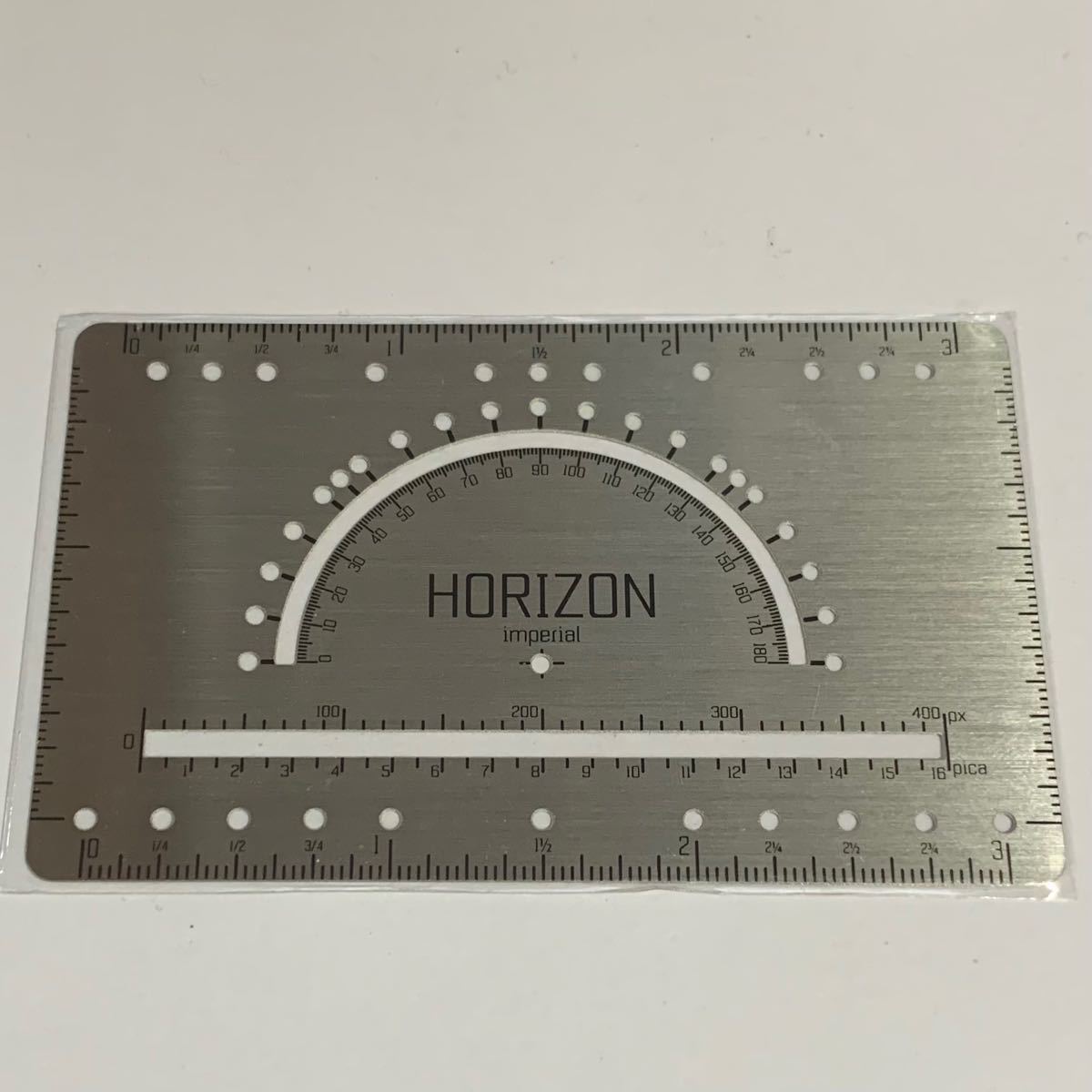 【値下げしました】多機能定規（Horizon Ruler）シルバー 計算尺