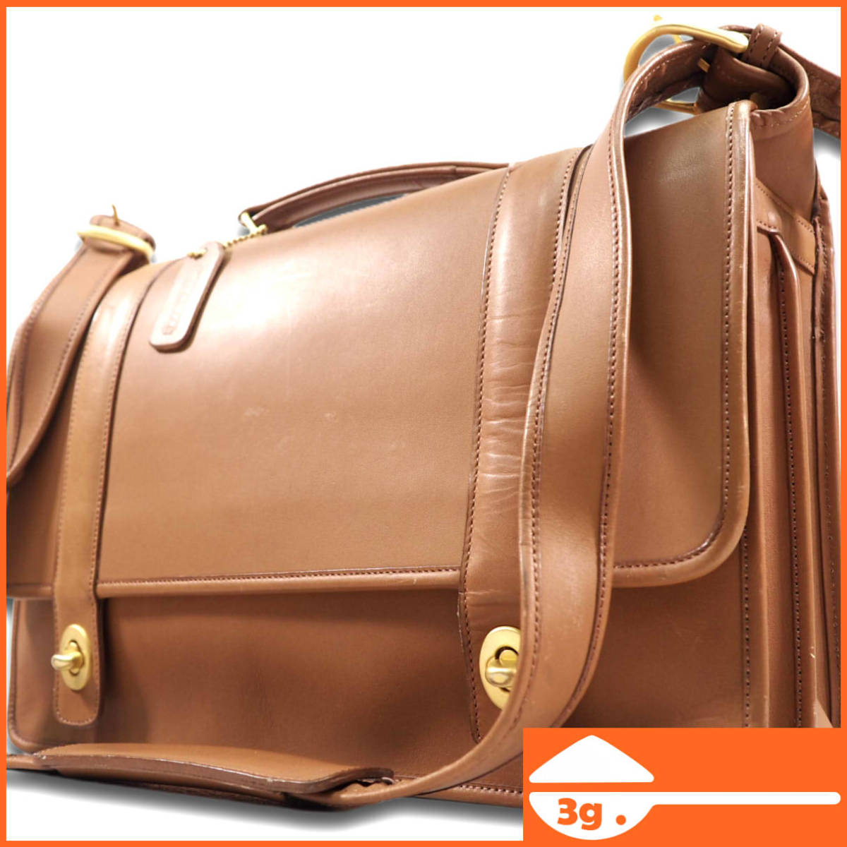 即決☆COACH☆オールレザービジネスバッグ コーチ メンズ 本革 本皮
