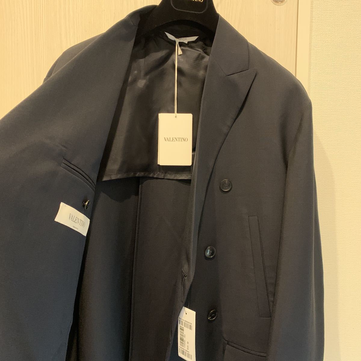 新品 ヴァレンティノ valentino ウールモヘア ダブルブレスト コート M