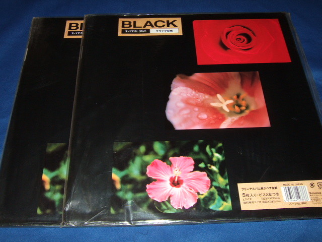 フジカラーアルバム　スペア5B（BK)　ブラック台紙（台紙5枚入り・ビス2本つき）　2冊　処分価格_画像1