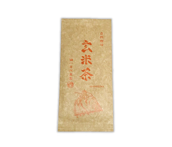 自然栽培 玄米茶(60g)☆奈良県産☆農薬・肥料不使用で育てた一番茶で作った煎茶と、特選の炒り玄米を贅沢にブレンド♪お米の食事にマッチ☆