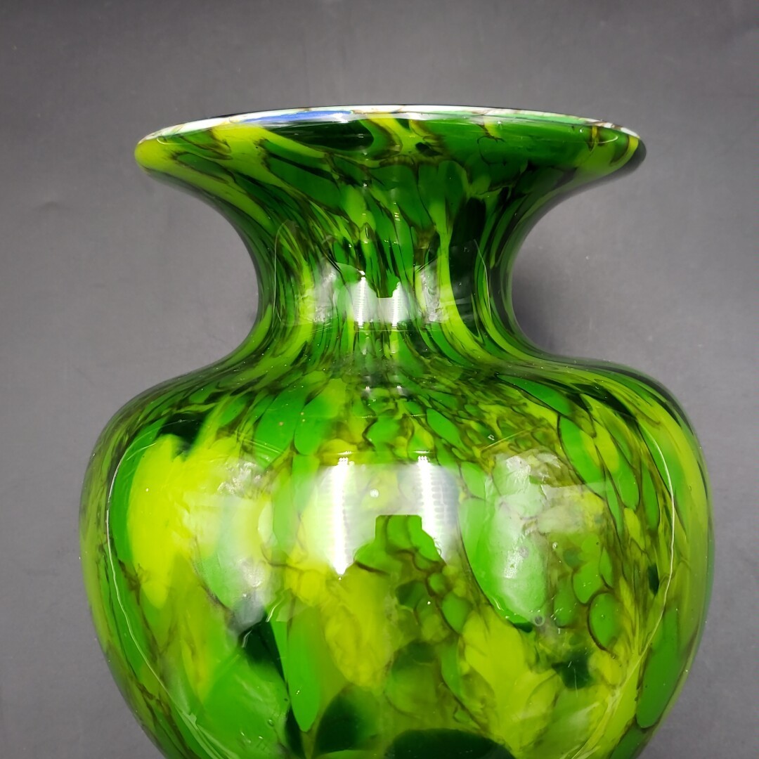 80ｙ822＞ ガラス 花瓶 KAMEI GLASS カメイガラス 花器 壺 フラワー 