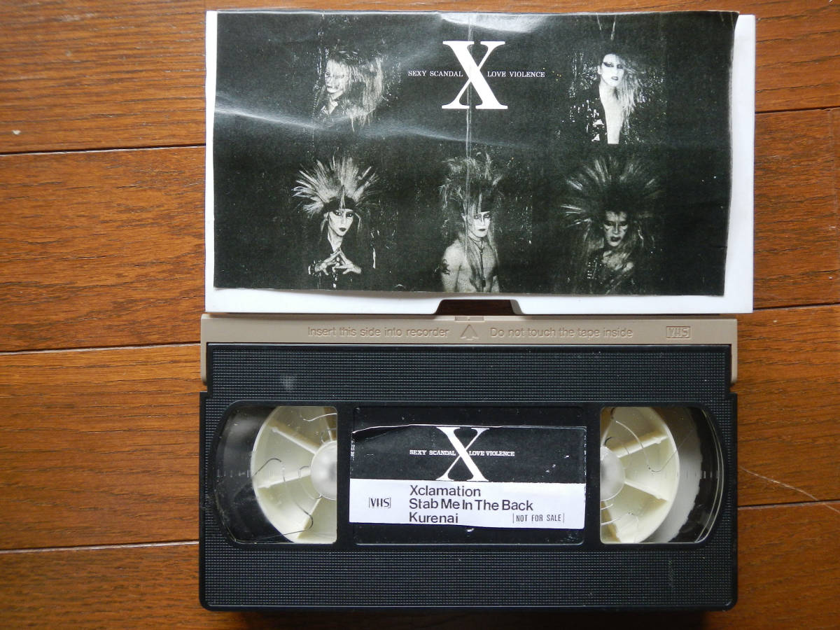 【VHS】X(1987年8月ライヴ会場無料配布ビデオテープ/Xclamation/限定500本/火吹/ドラム炎上/チョッパーバイク登場)_画像9