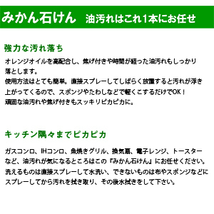 みかん石けんはハレショーで！！ 石鹸 石けん 天然 オレンジオイル 洗剤 油汚れ キッチン 換気扇 電子レンジ 掃除 300ml_画像5