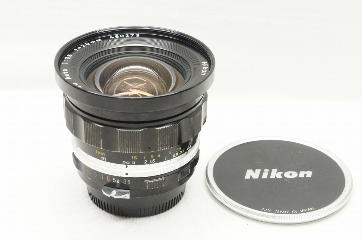 【スーパーセール】 【アルプスカメラ】Nikon ニコン 211121ah 単焦点レンズ 非Ai F3.5 20mm AUTO UD NIKKOR ニコン