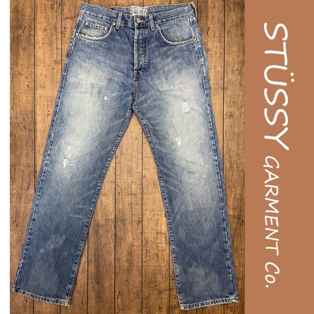 STUSSY WORKGEAR ダメージ加工デニム 32/ステューシー ワーク STUSSY WORKGEAR ダメージ加工デニム 32/ステューシー ワーク
