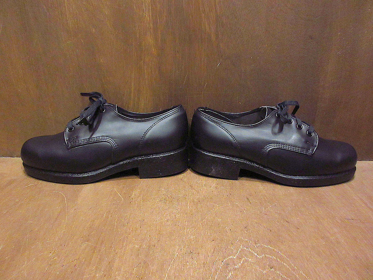  Vintage 70*s80*s*DEADSTOCK WOLVERINE plain tu shoes black size 7 EEE*211106s4-m-dshs-25cm 1970s1980suruva Lynn post man 