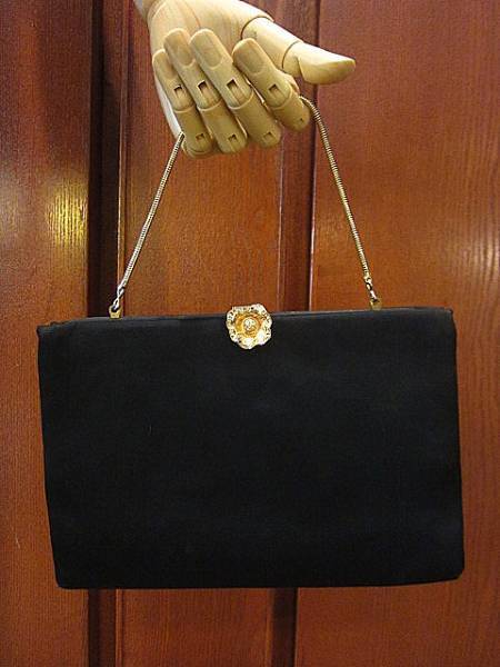  Vintage 50\'s* вечерняя сумочка чёрный *odst 1950s женский ручная сумочка Eve человек g