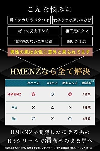 HMENZ(メンズ) BBクリーム メンズ ナチュラル 25g 日焼け止め