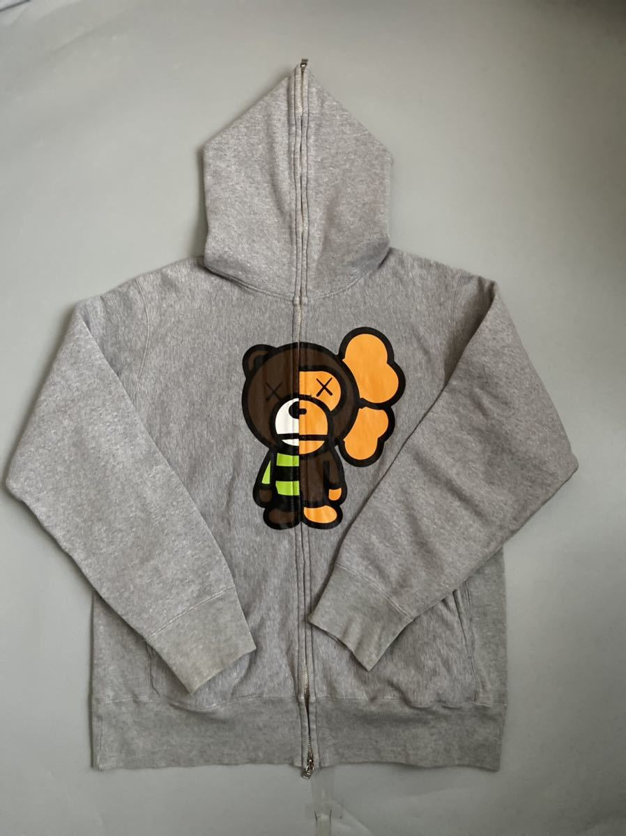 A BATHING APE BAPE マイロ Kaws カウズ コラボ パーカー Mサイズ ア