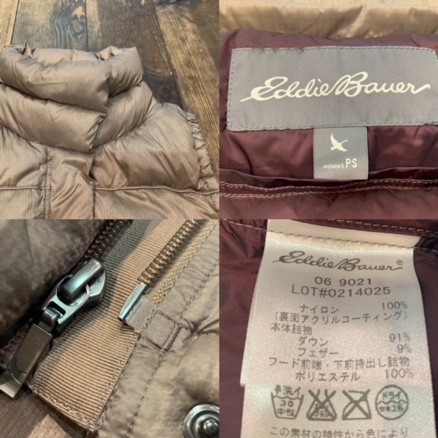  beautiful goods Eddie Bauer 900 Phil power down vest ( Goose down light weight 