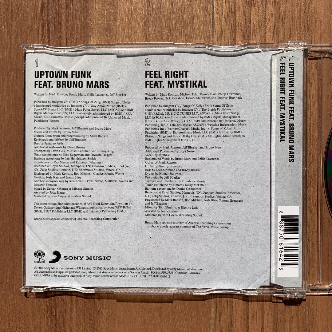 Mark Ronson feat. Bruno Mars Uptown Funk マーク・ロンソン ブルーノ・マーズ EU盤シングル 新品未使用