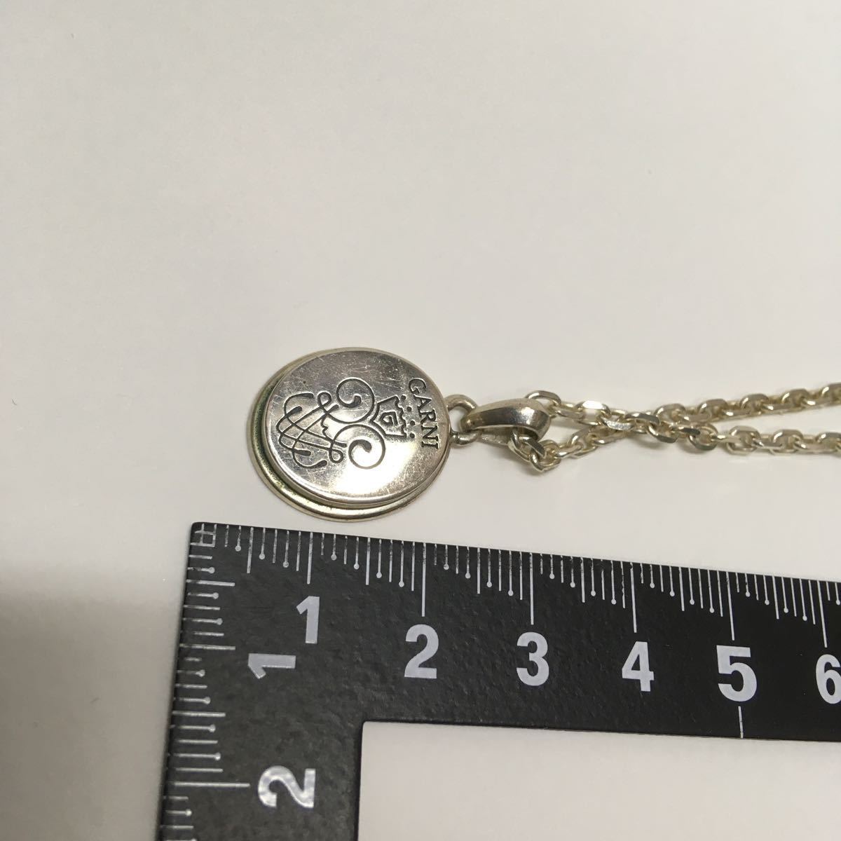 ガルニ GARNI ラウンドシルバーネックレス SILVER 希少レア ロゴ