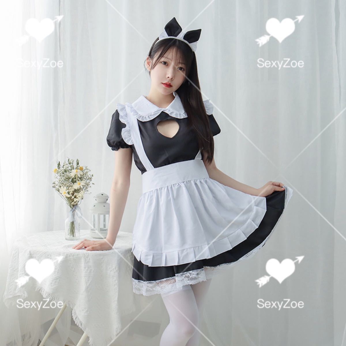 メイド服 超sexy 美胸 ワンピース ボディコン コスプレ衣装 撮影 コスチューム セクシーランジェリー ロリ コスプレ 女仆