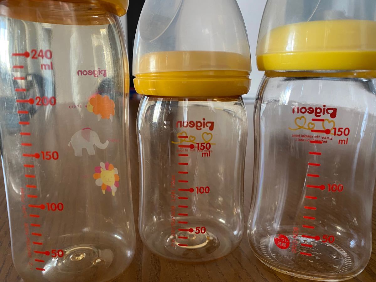 ピジョン哺乳瓶母乳実感ガラスプラスチック160・240ml4本セット