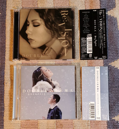 CD　ダブル　Double　2枚セット　おやすみのキスを　ReVISION　CD+DVD　正規国内盤　オビ、歌詞付　ディスク良好_画像1