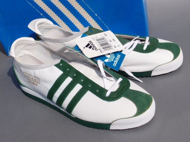 美品!! 希少!! US 10・28cm 2001年 adidas ITALIA イタリア 白x緑 天然