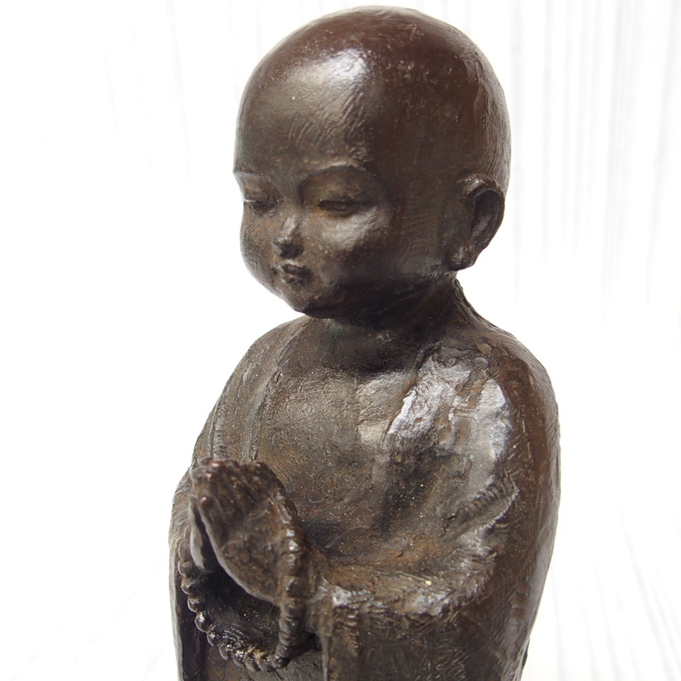 ヤフオク! - 友沢正彦作 合掌地蔵菩薩【祈り】ブロンズ像 共箱 彫刻家