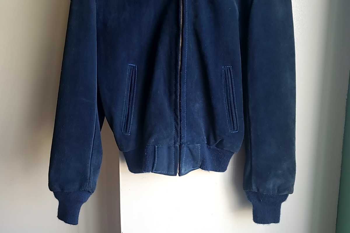 916 【size38】USA製 ショット SCHOTT スエードブルゾン 青 916 【size38】USA製 ショット SCHOTT スエードブルゾン 青