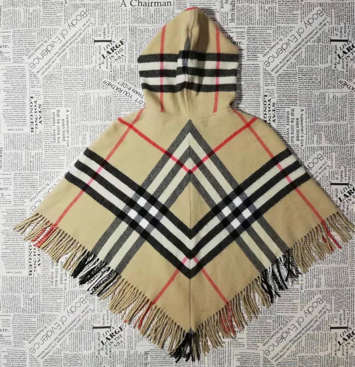 Burberry バーバリー ポンチョ アウター コート ストール マフラー 大人用